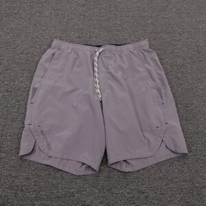 Nathan Shorts Mens 32 Gray Lined Running Lightweight Reflective 7 Inseam Gym